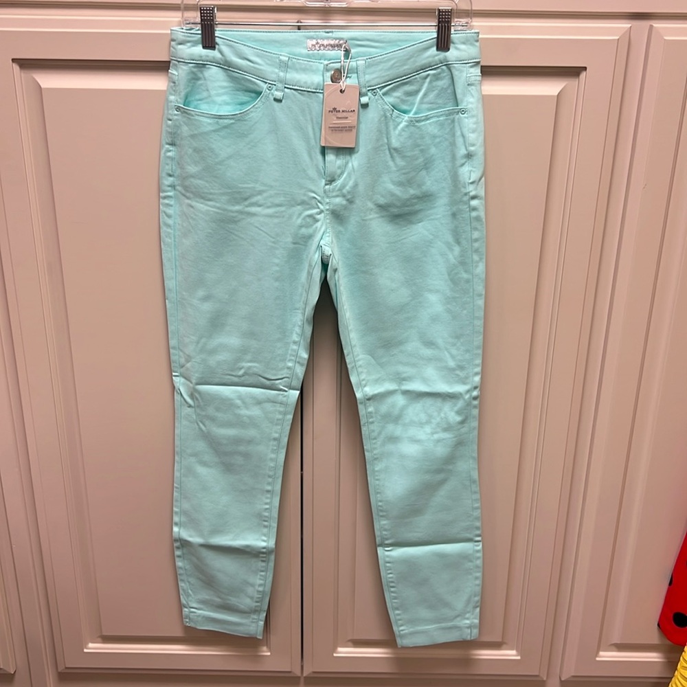 Peter Millar Light Blue Skinny Pants Size 4 NWT